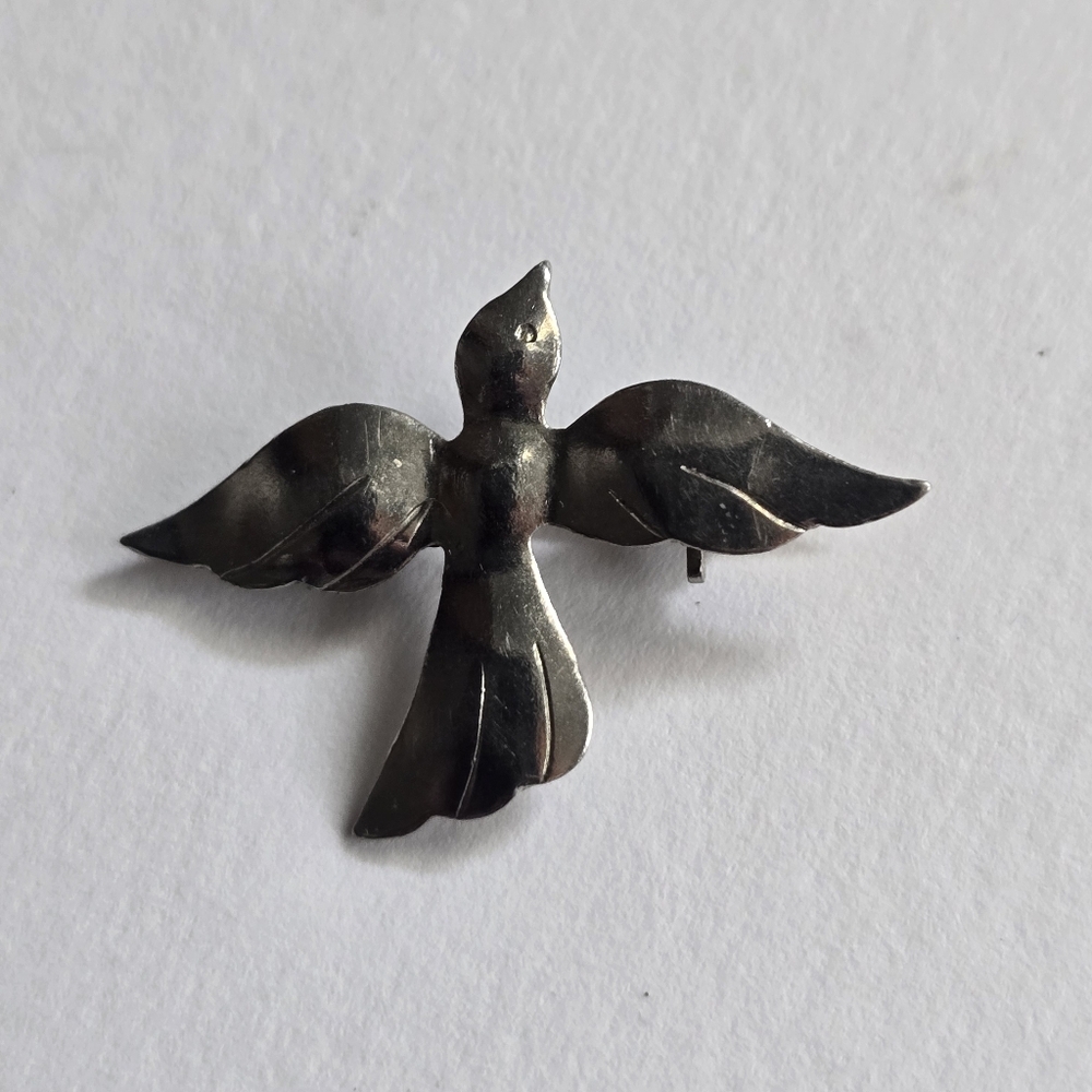 Silver Bird Brooch